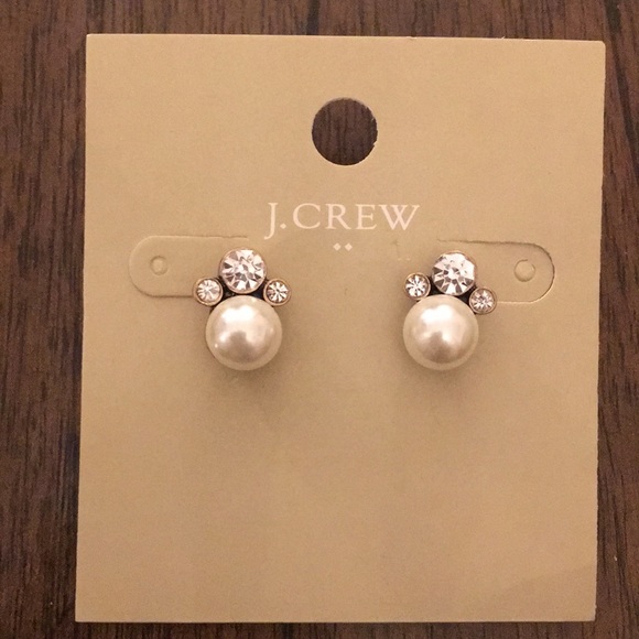 J. Crew Pearl and Crystal Studs - Picture 3 of 3